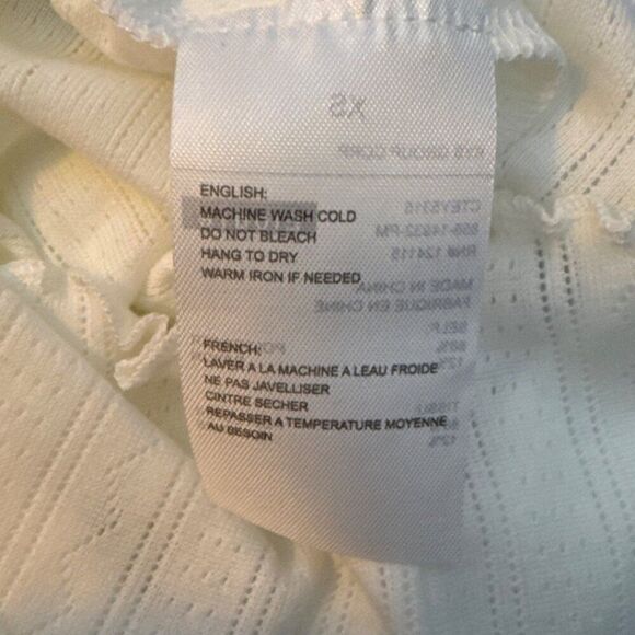 Elodie Womens XS White Ribbed Knit Short Sleeve Top - Picture 5 of 5